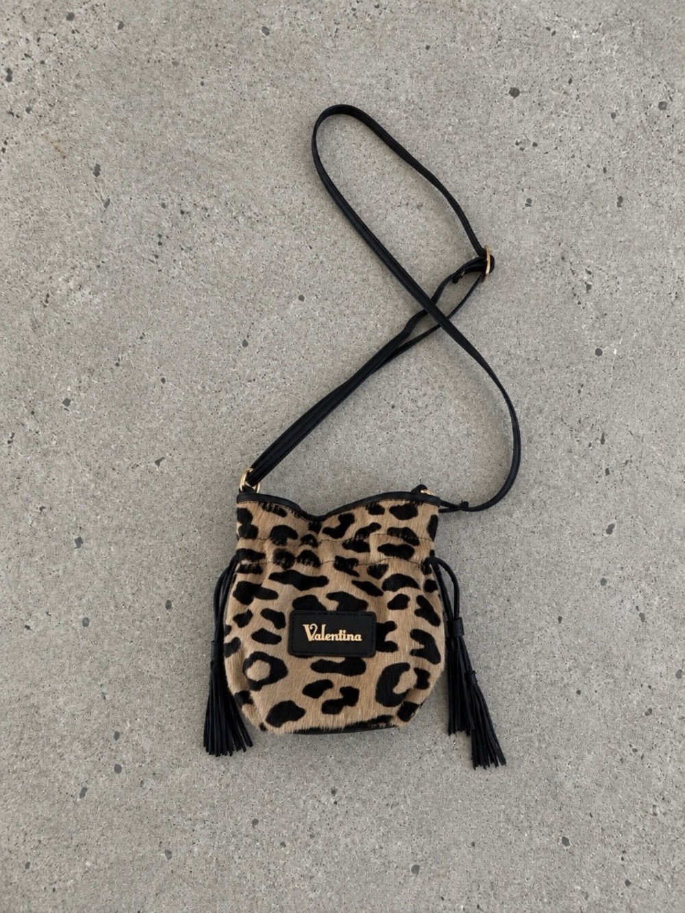 Valentina Pony Hair Black Leather Trim Shoulder Bag Crossbody ❤️